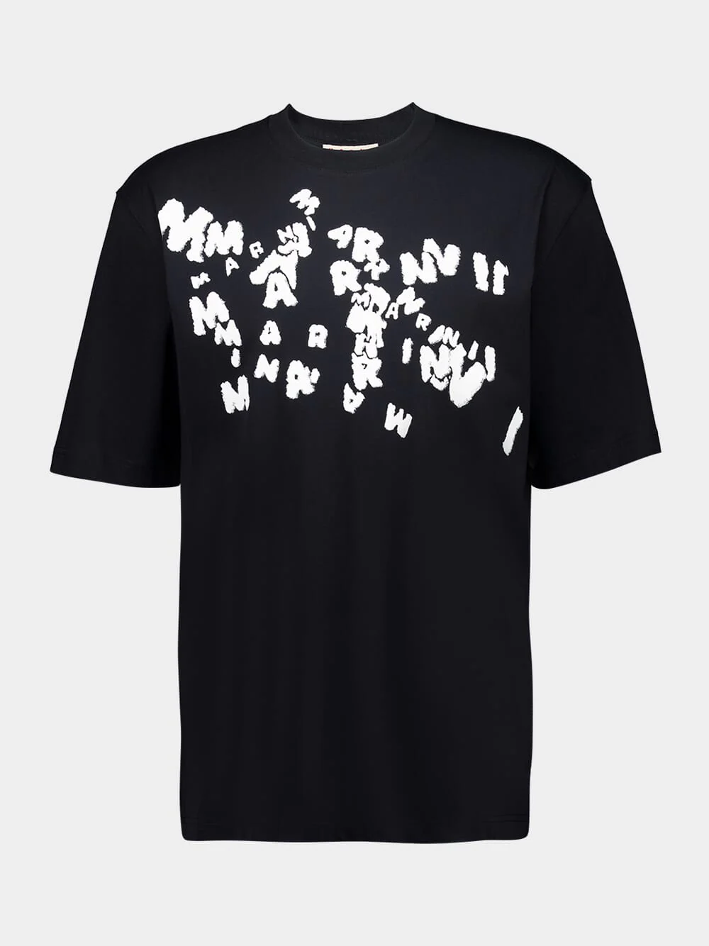 Black Cotton T-Shirt with Caos Logo - Image 2