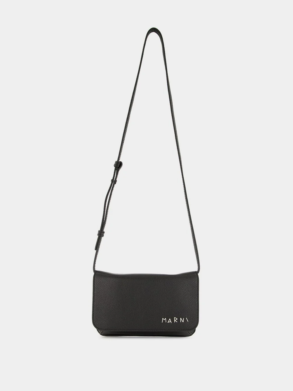 Black Crossbody Bag with Logo Print - Image 2