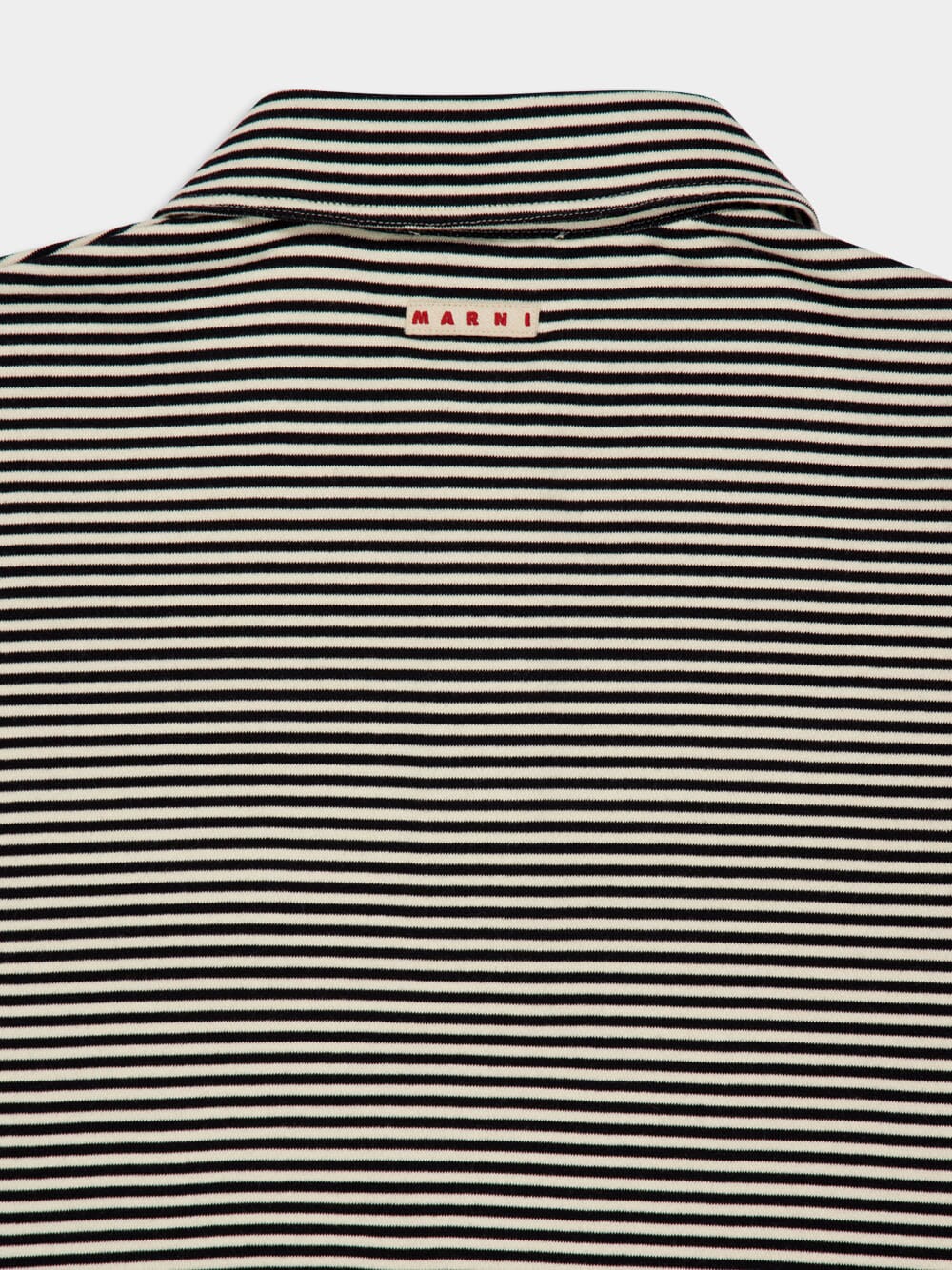 Black Striped Cotton Polo Sweatshirt - Image 5