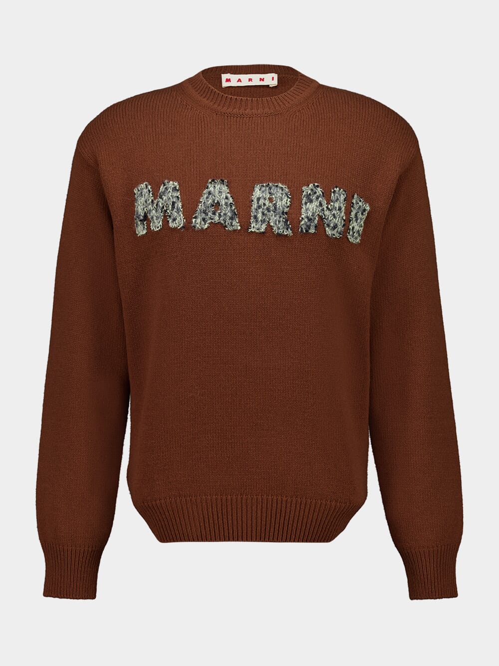 Brown Wool Logo Sweater