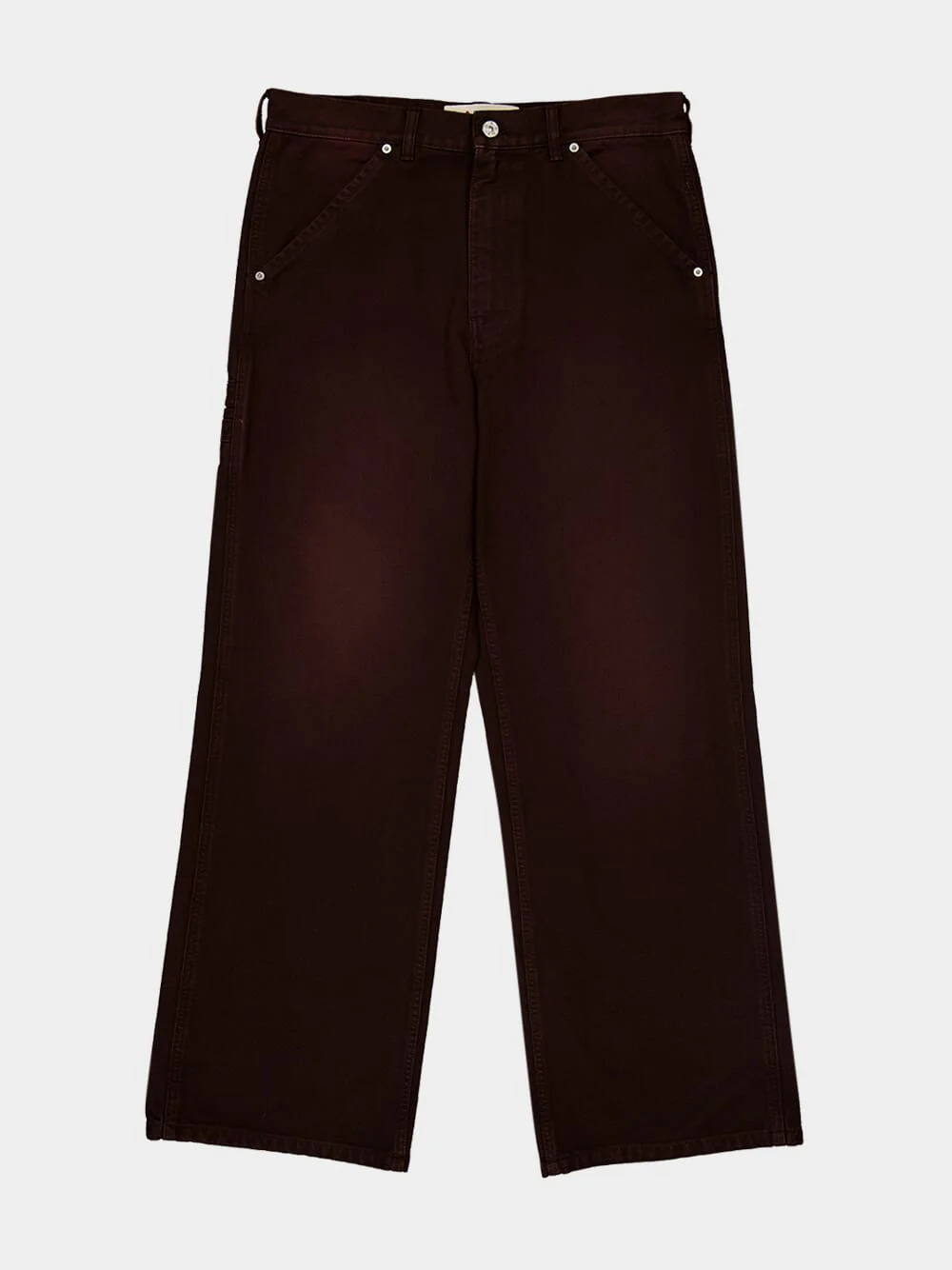 Cacao Canvas Pants with Logo Flag Patch - Image 5