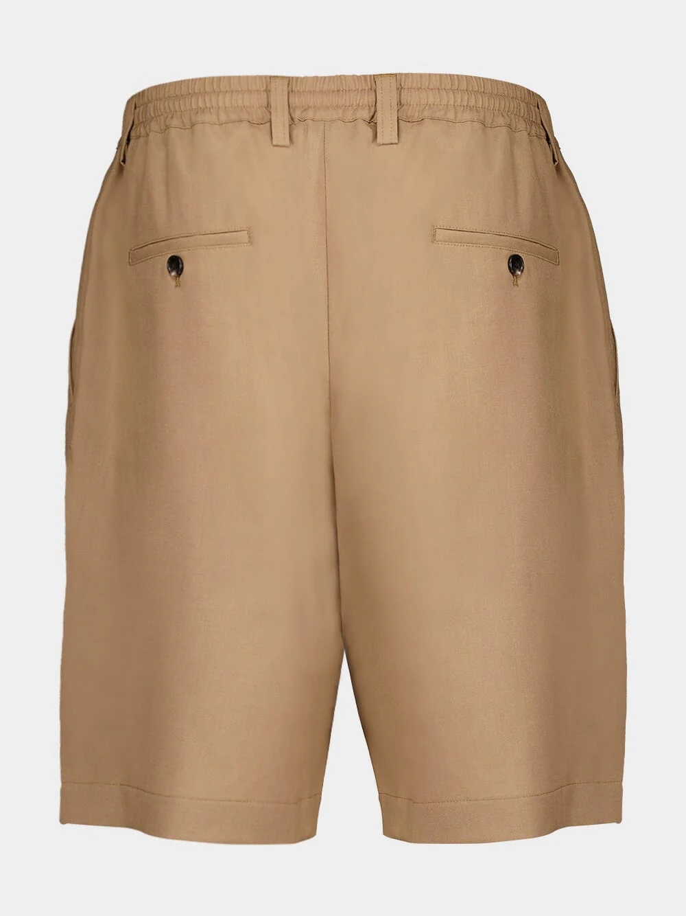 Beige Wool Bermuda Shorts - Image 2