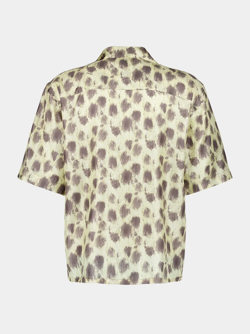 Crayon Leopard Prints Silk Bowling Shirt - Image 3