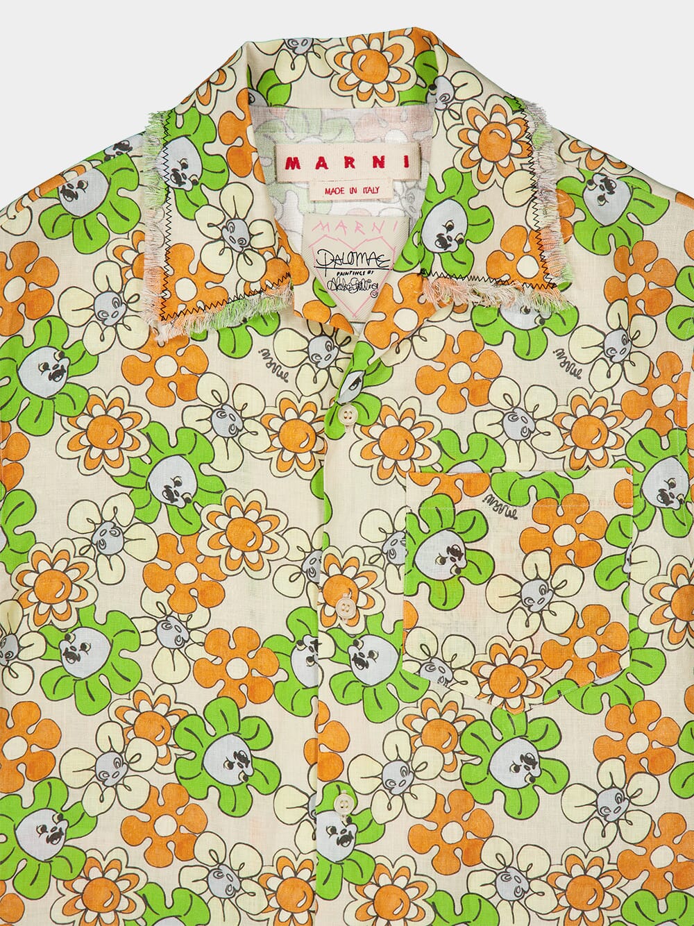Floral Linen Bowling Shirt - Image 3