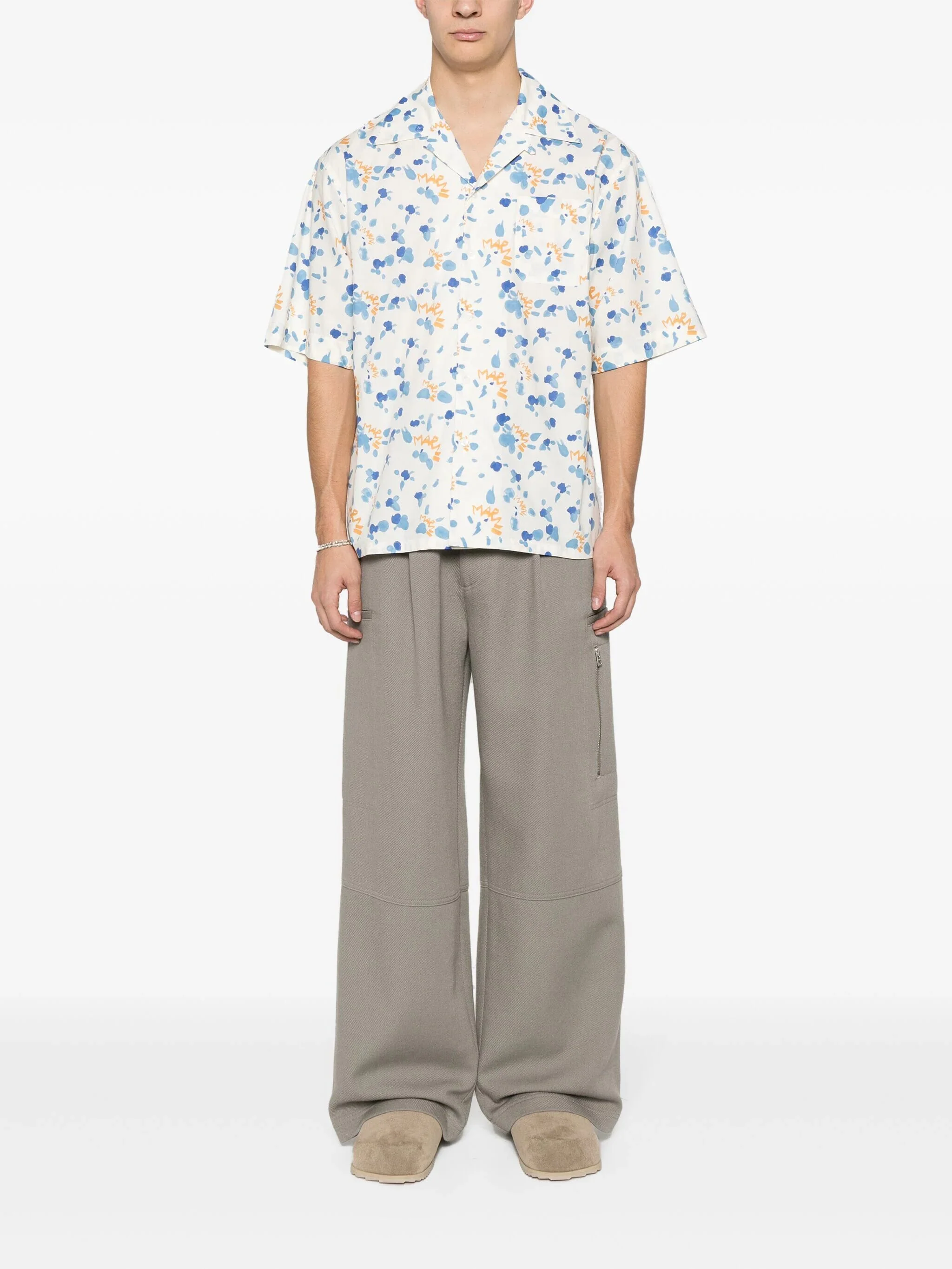 Floral Print Logo Shirt - Image 2