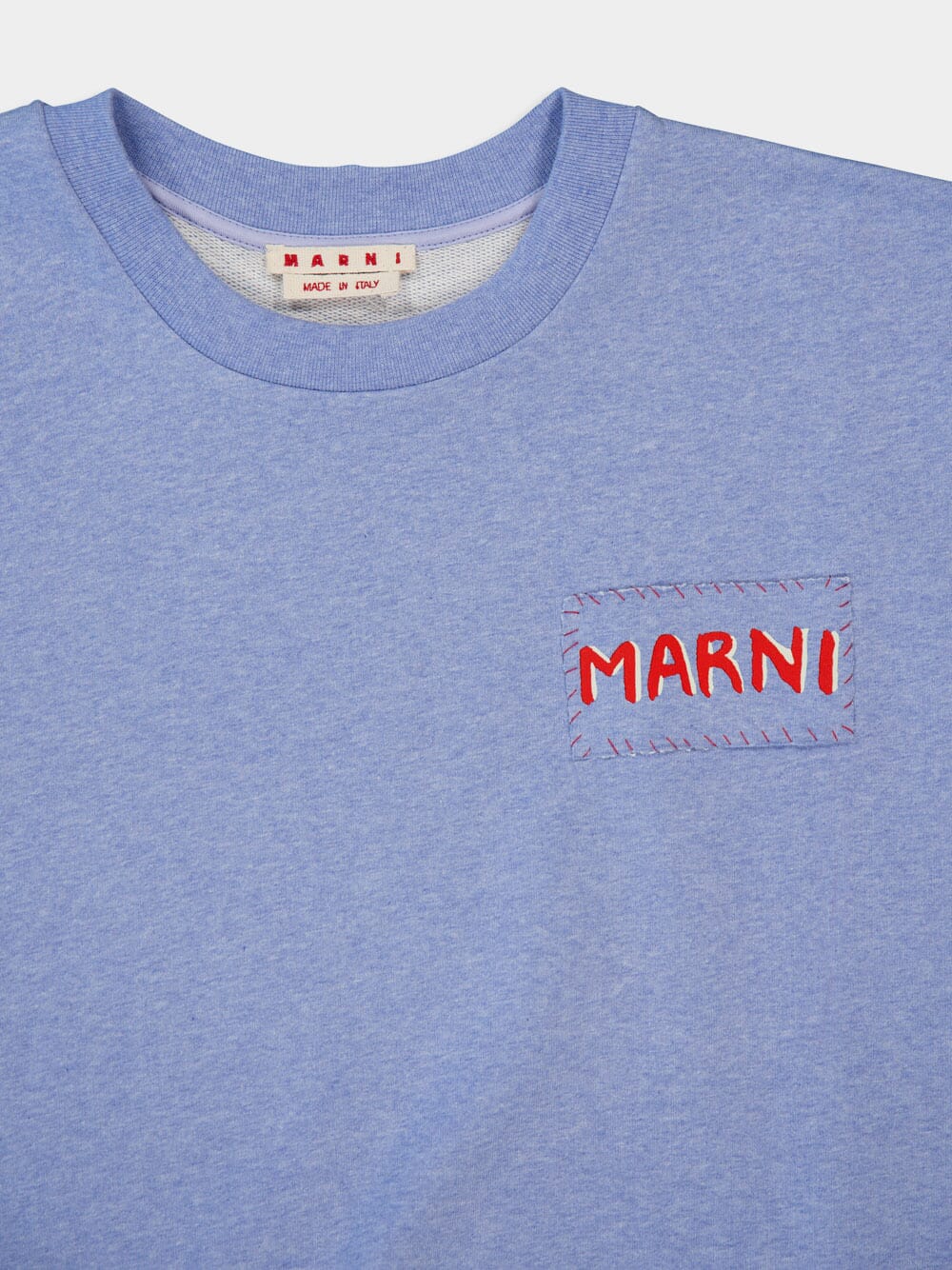 Light Blue Logo Printed Crewneck Sweatshirt - Image 3