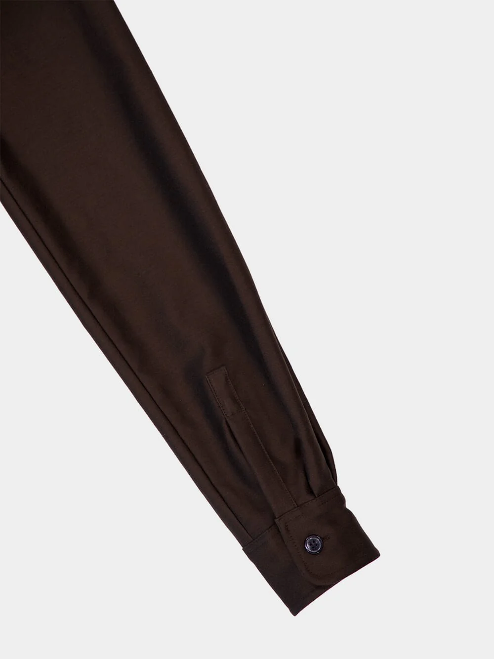 Moca Brown Organic Cotton Satin Shirt - Image 7