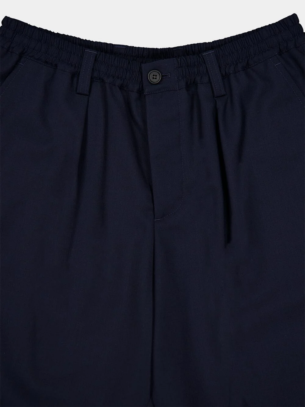 Navy Wool Bermuda Shorts - Image 3