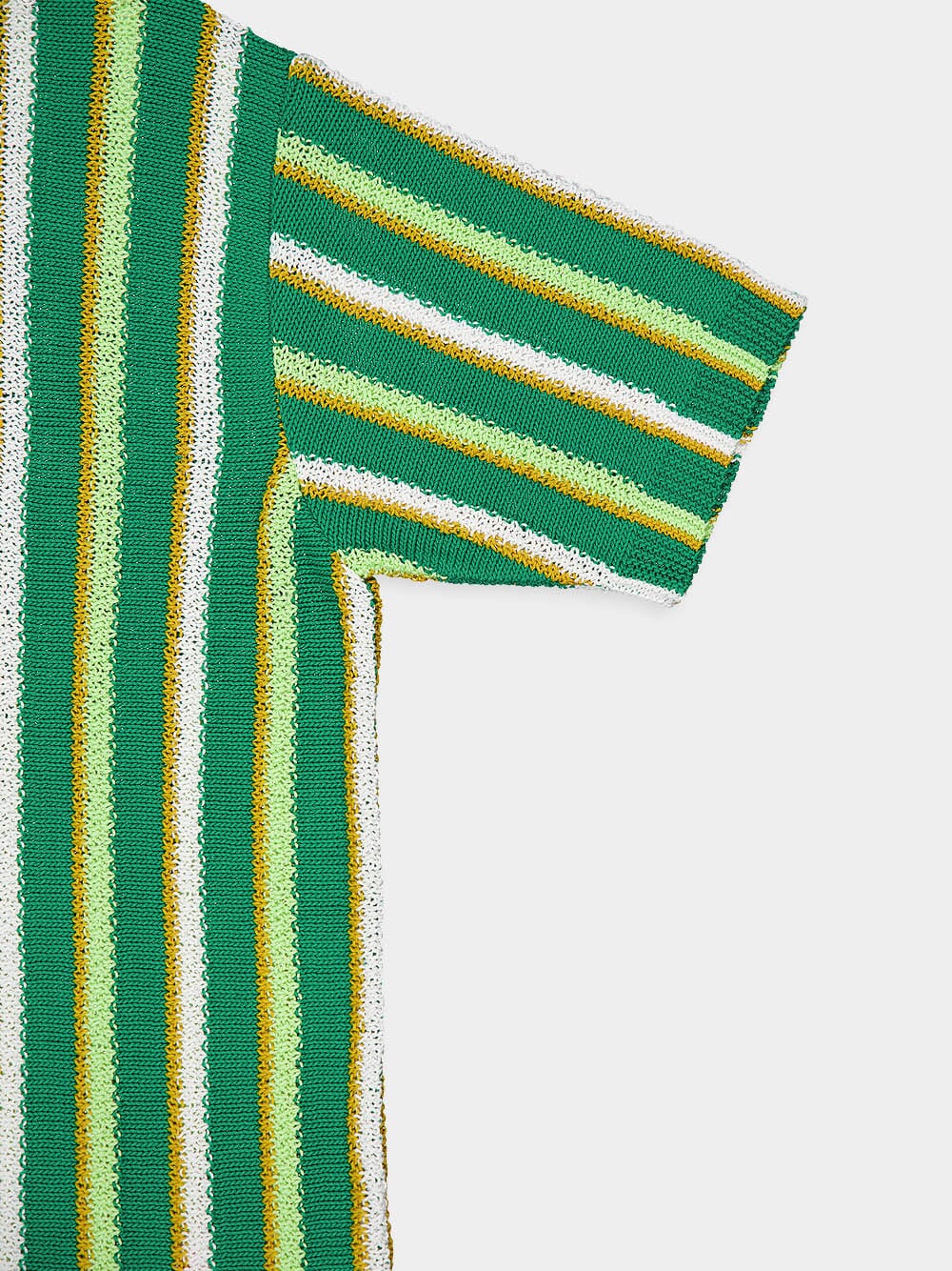 Striped Crochet Polo Shirt - Image 4