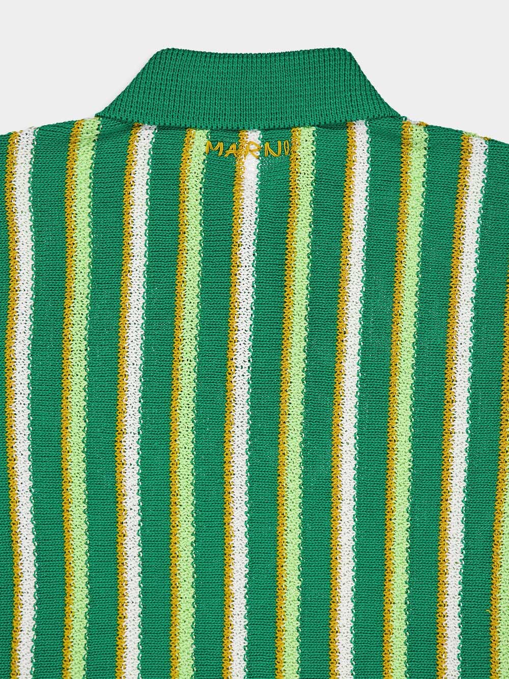 Striped Crochet Polo Shirt - Image 5