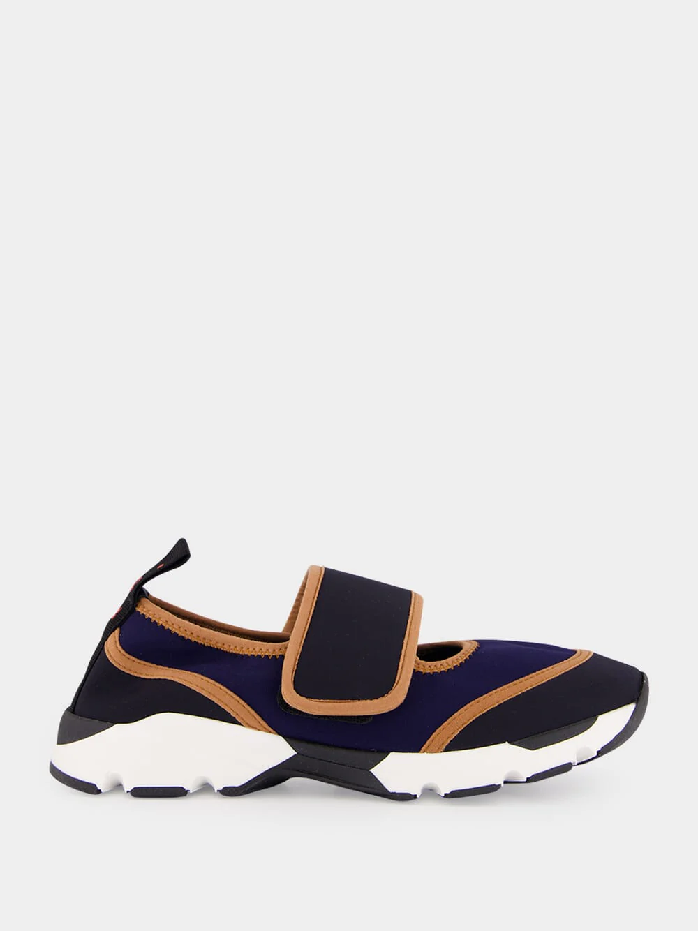 Deep Blue and Black Mary Jane Running Sneaker