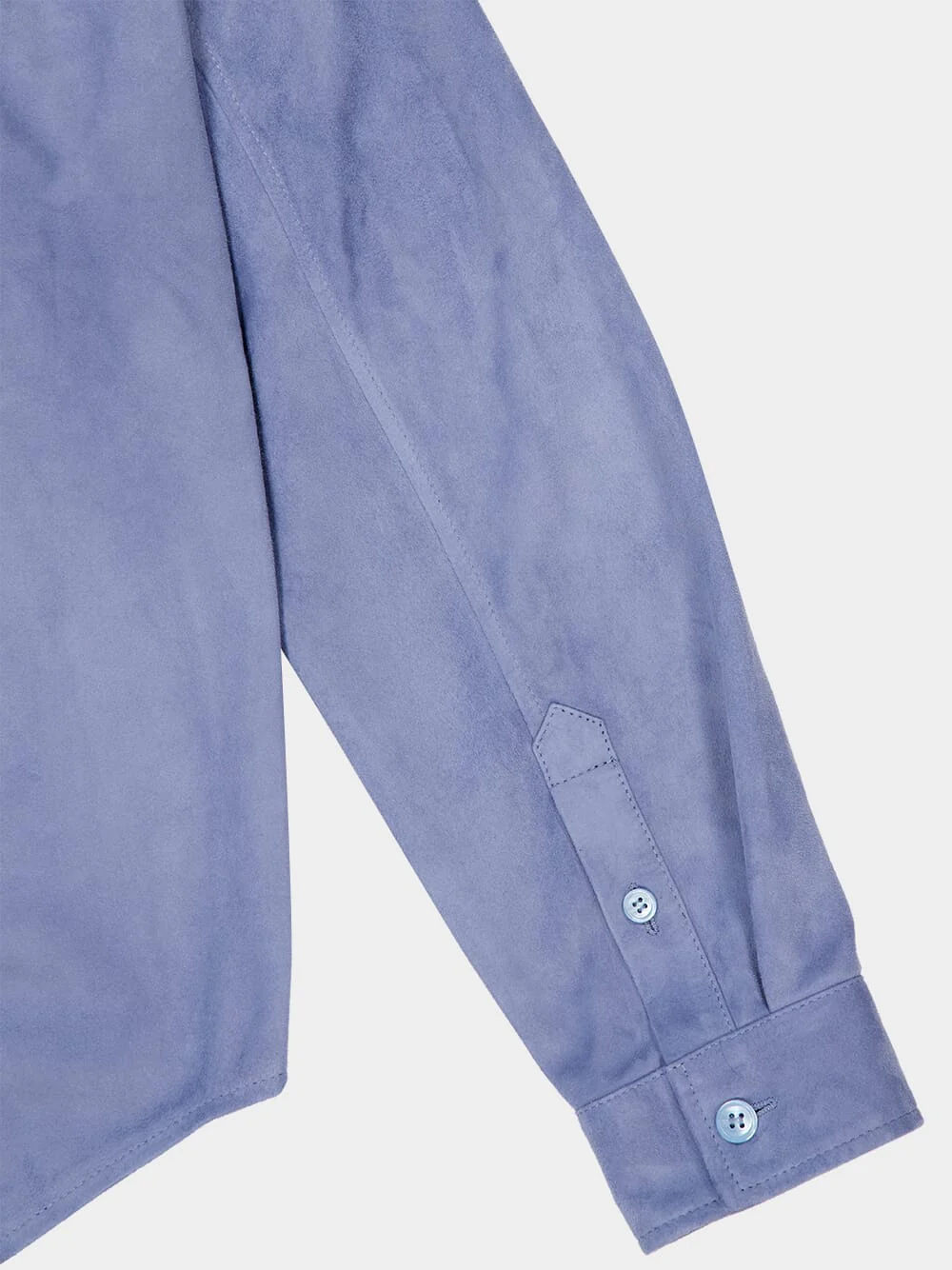 Dusk Blue Suede Cut-Out Shirt - Image 6