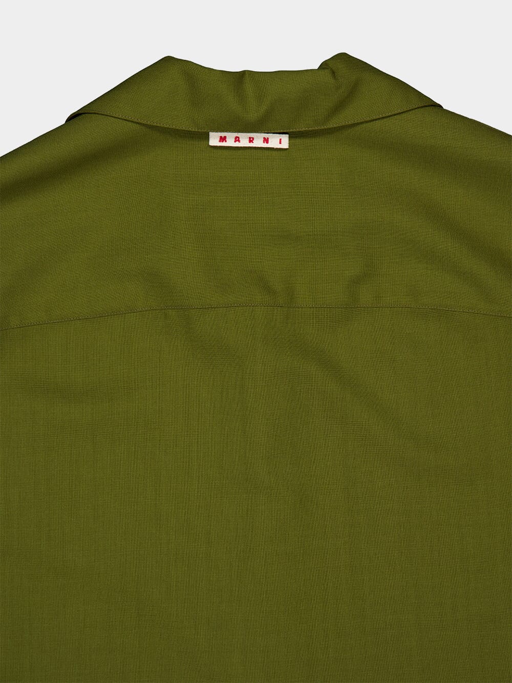 Dusty Olive Silk Bowling Shirt - Image 4