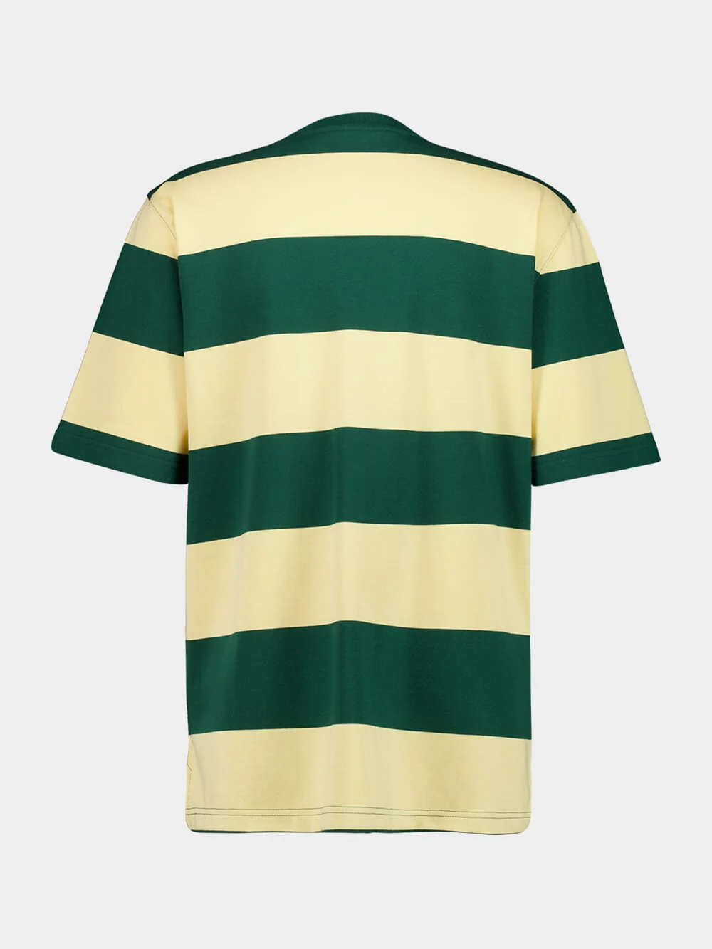Emerald and Yellow Stripe Cotton T-Shirt - Image 3