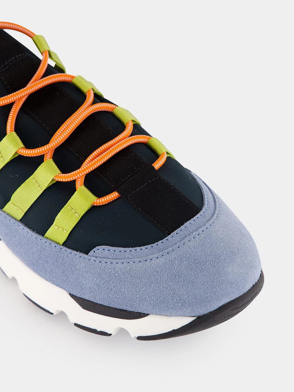 Green and Blue Lycra Lace-Up Running Sneakers - Image 7
