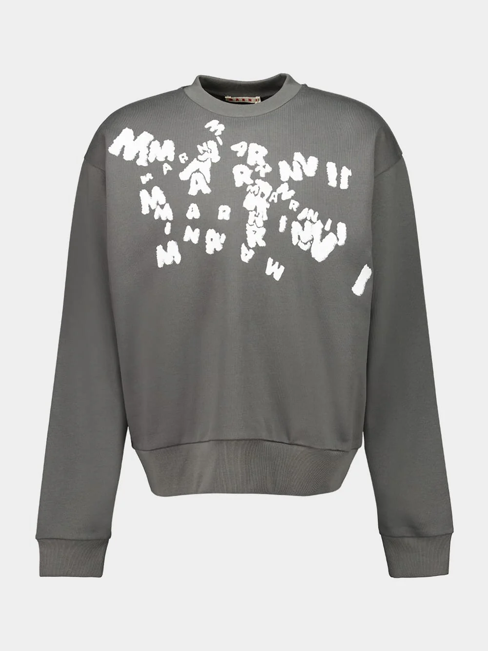 Grey Cotton Sweatshirt with Marni Caos Logo