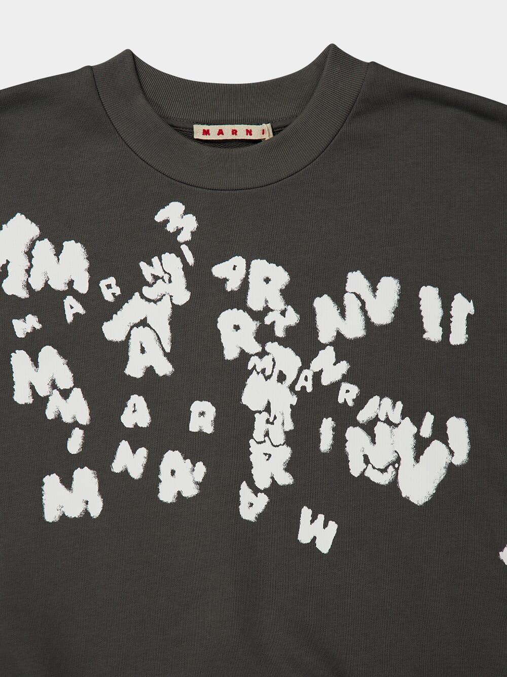 Grey Cotton Sweatshirt with Marni Caos Logo - Image 3