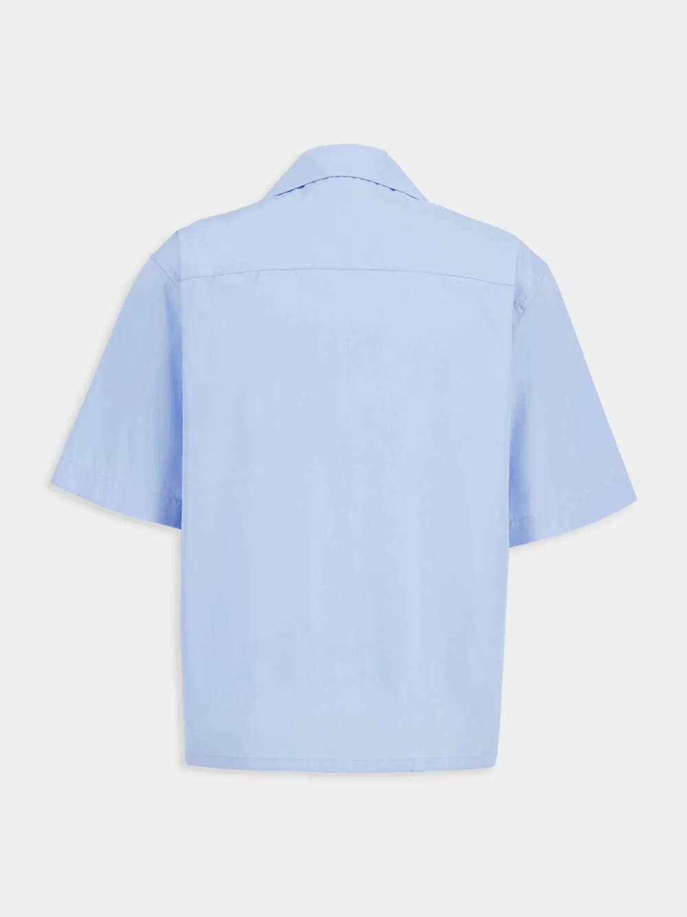 Iris Blue Organic Cotton Bowling Shirt - Image 2