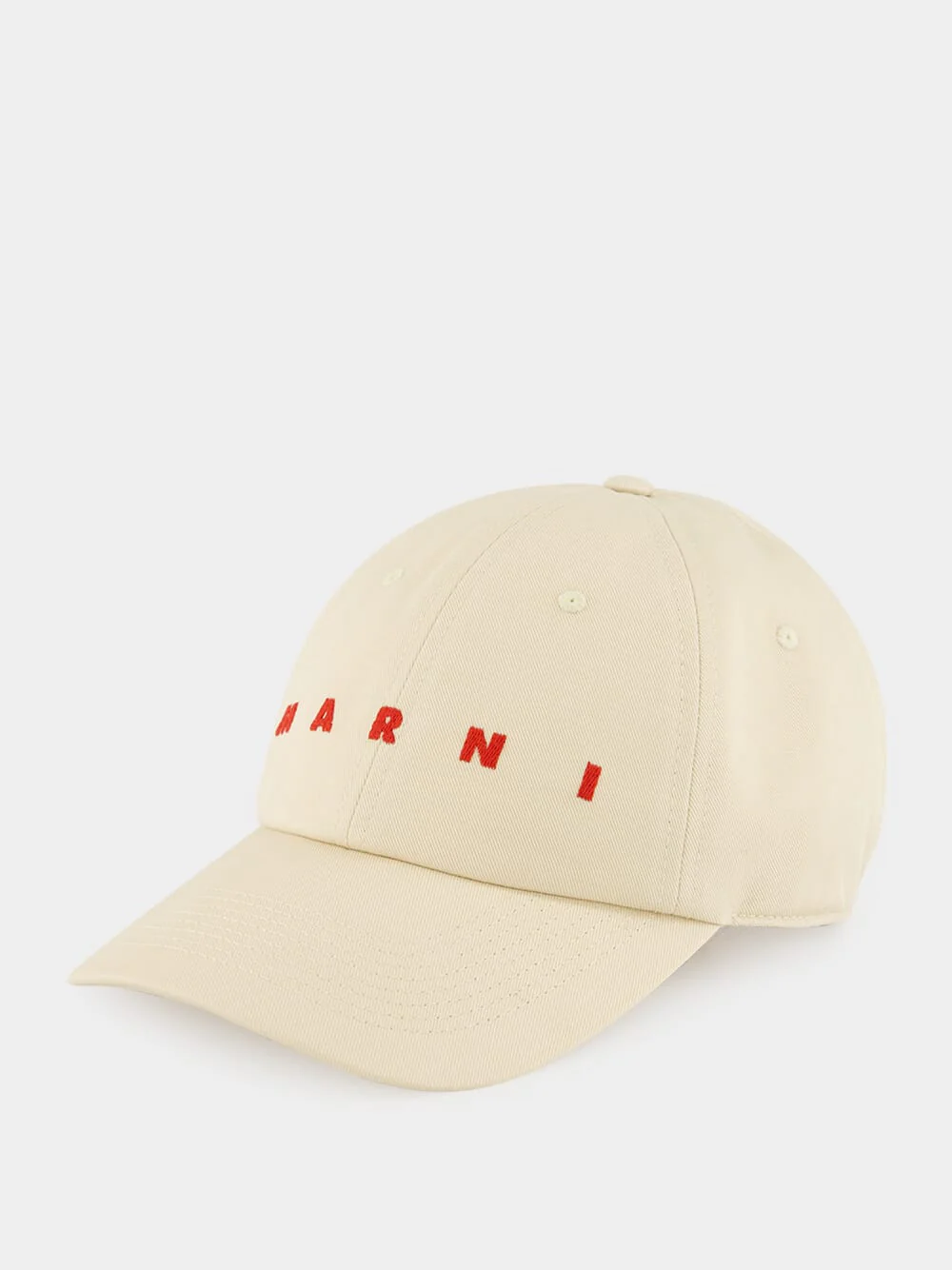 Ivory Cotton Logo Baseball Cap