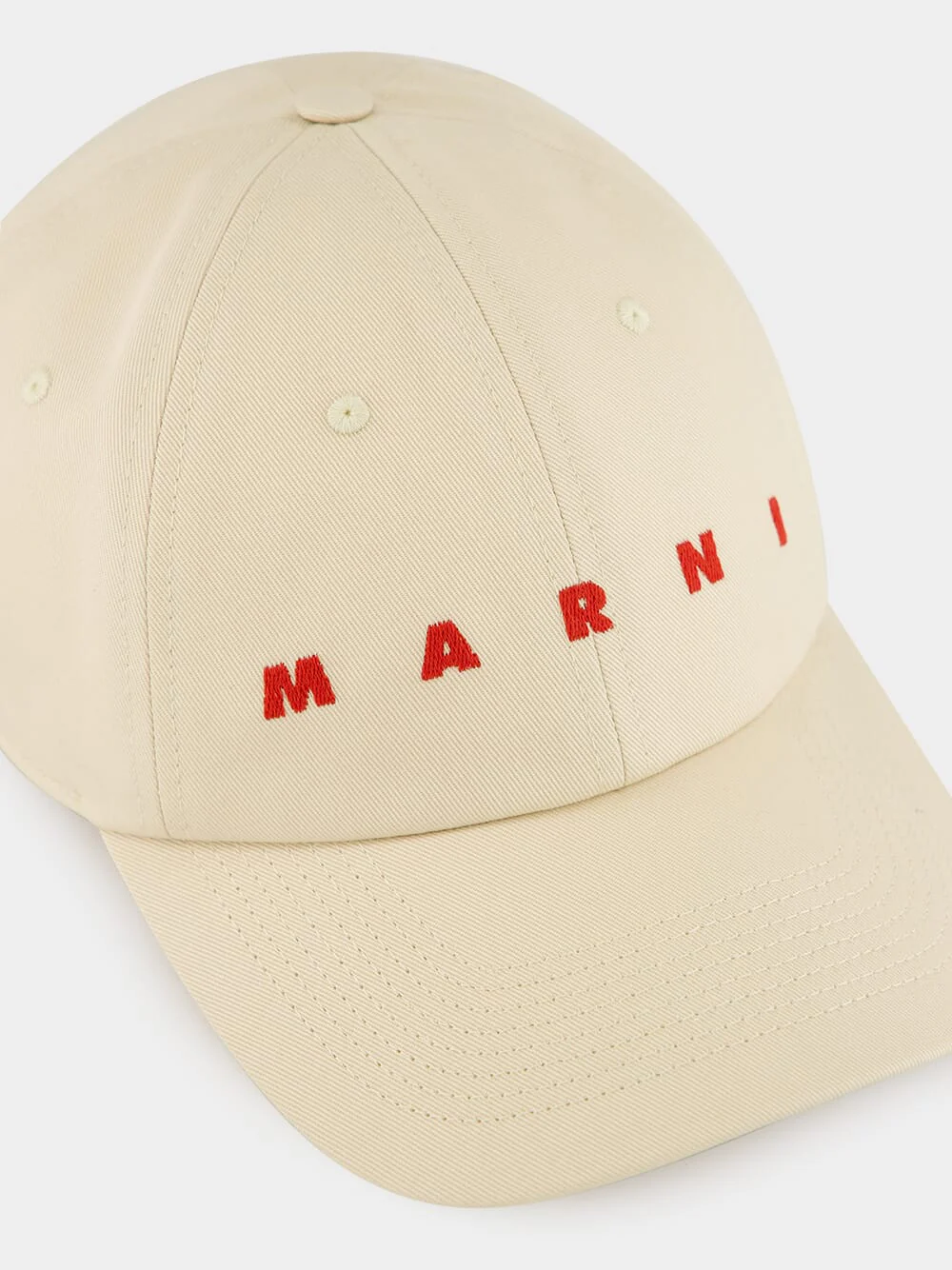 Ivory Cotton Logo Baseball Cap - Image 3