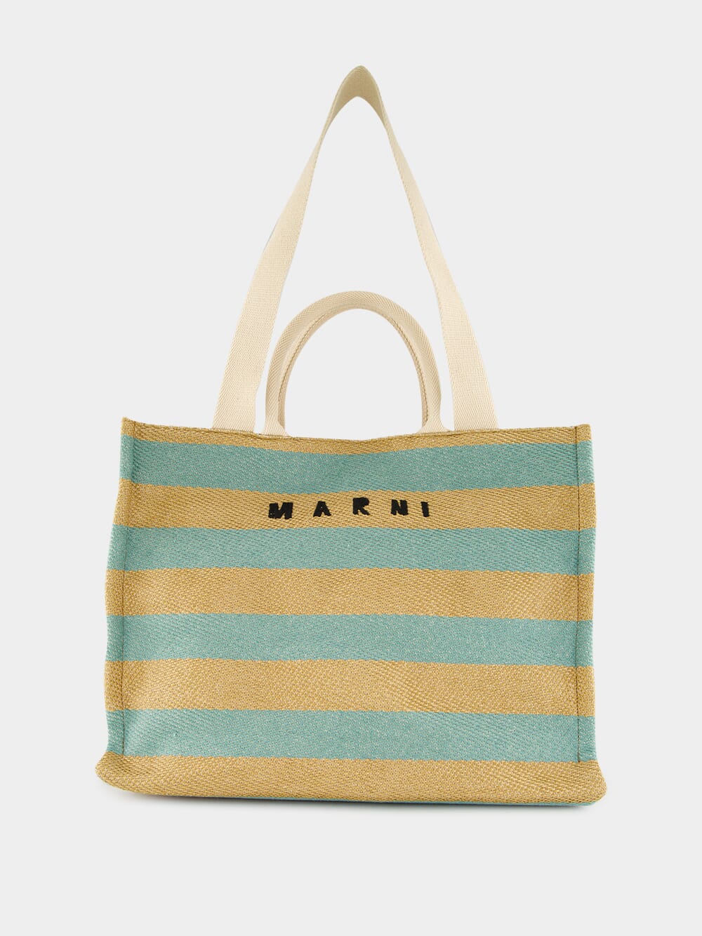 Large Basket Striped Tote Bag - Image 2