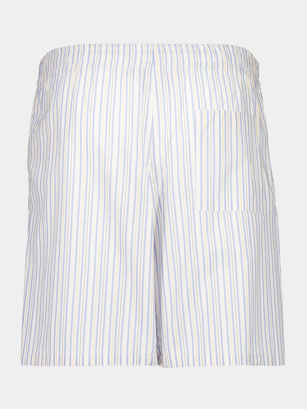 Light Blue Striped Poplin Bermuda Shorts - Image 2