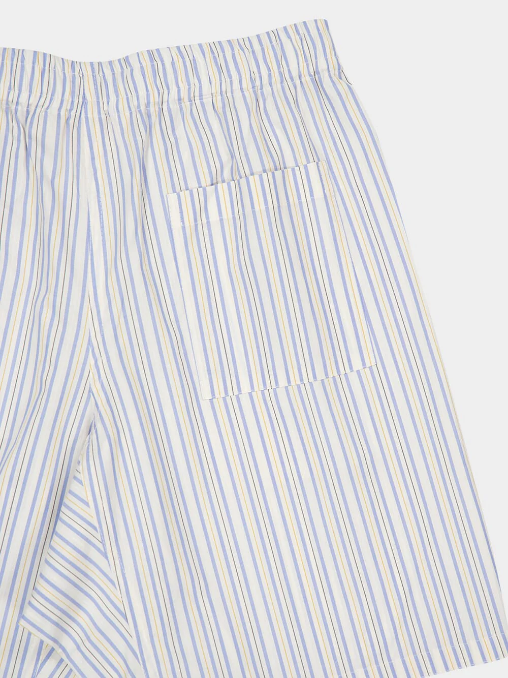 Light Blue Striped Poplin Bermuda Shorts - Image 4