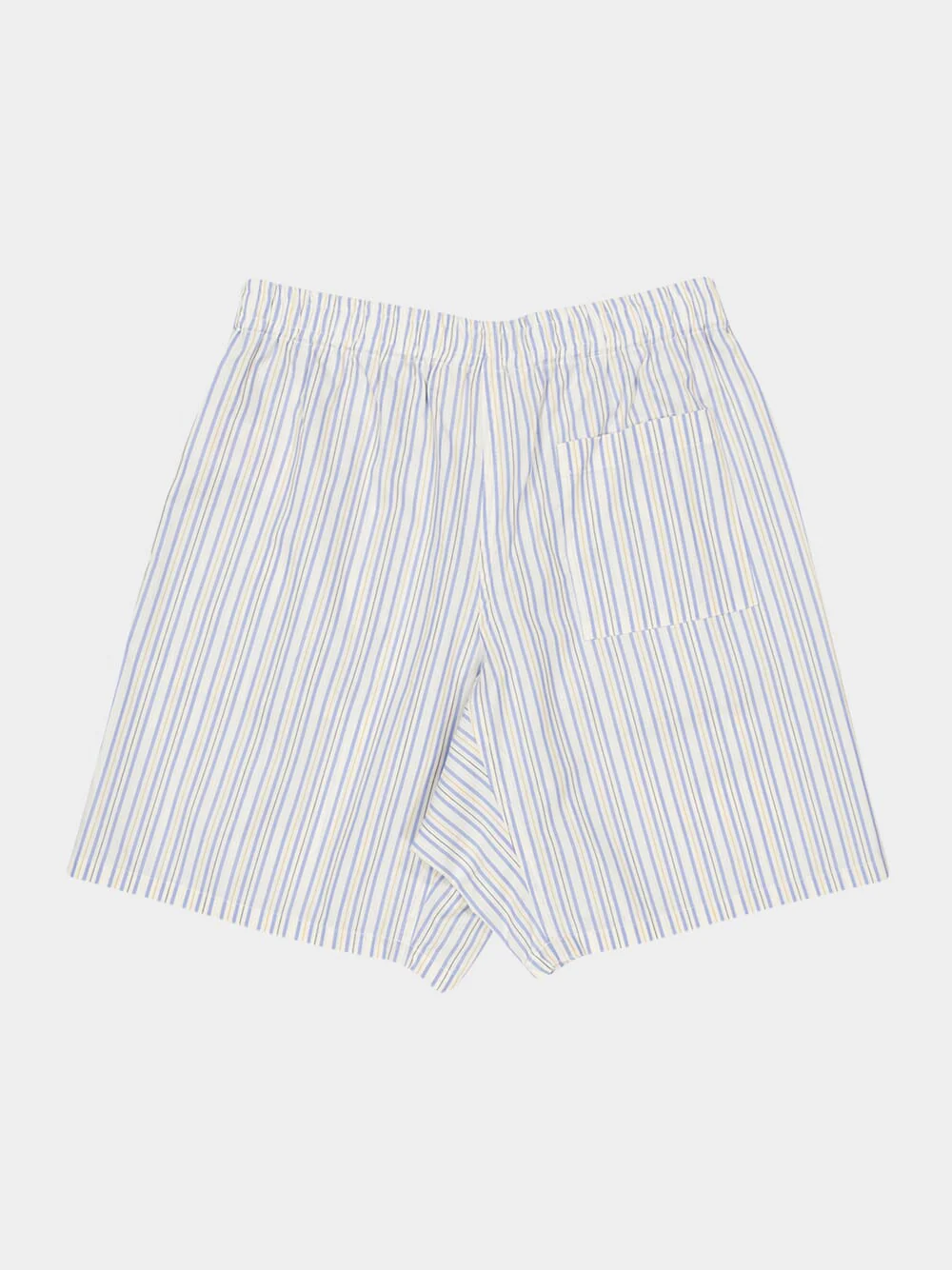 Light Blue Striped Poplin Bermuda Shorts - Image 6