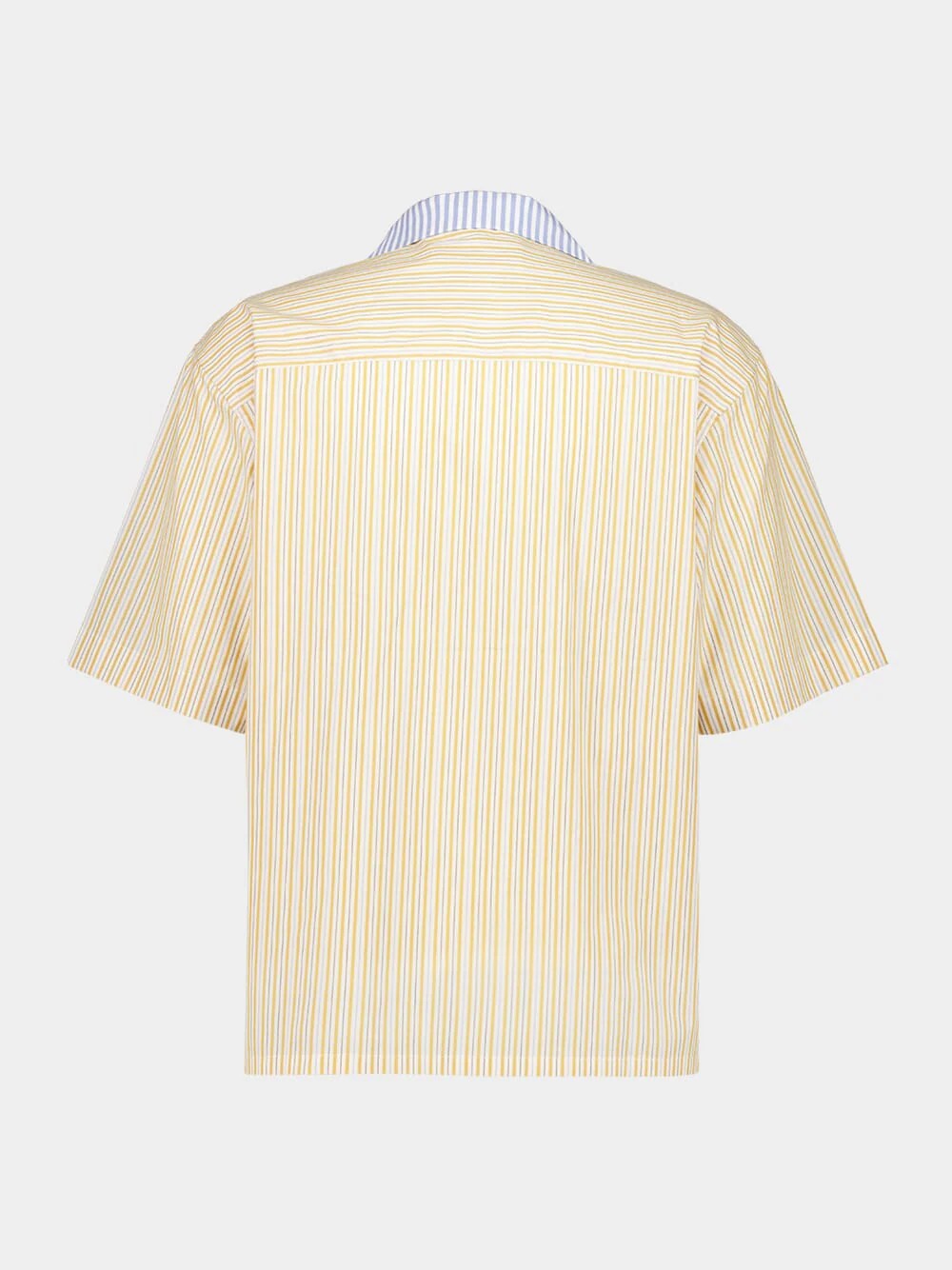 Light Curry Two-Tone Striped Cotton Shirt - Image 2