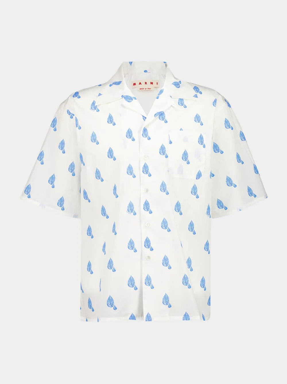 Lily White Printed Cotton Shirt