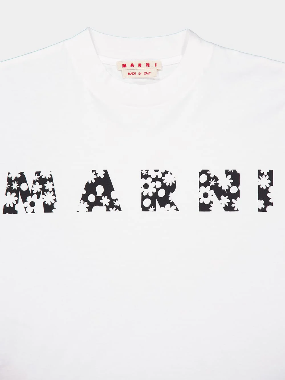 Lily White T-Shirt with Floral Logo Print - Image 3
