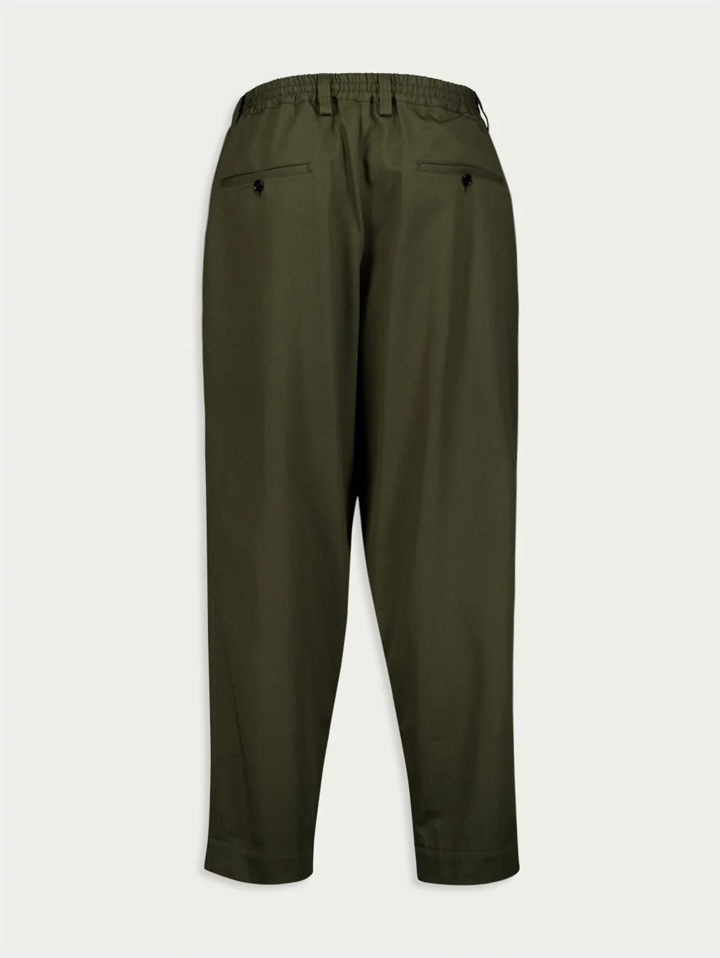 Mid-Rise Tapered-Leg Cotton Trousers - Image 4
