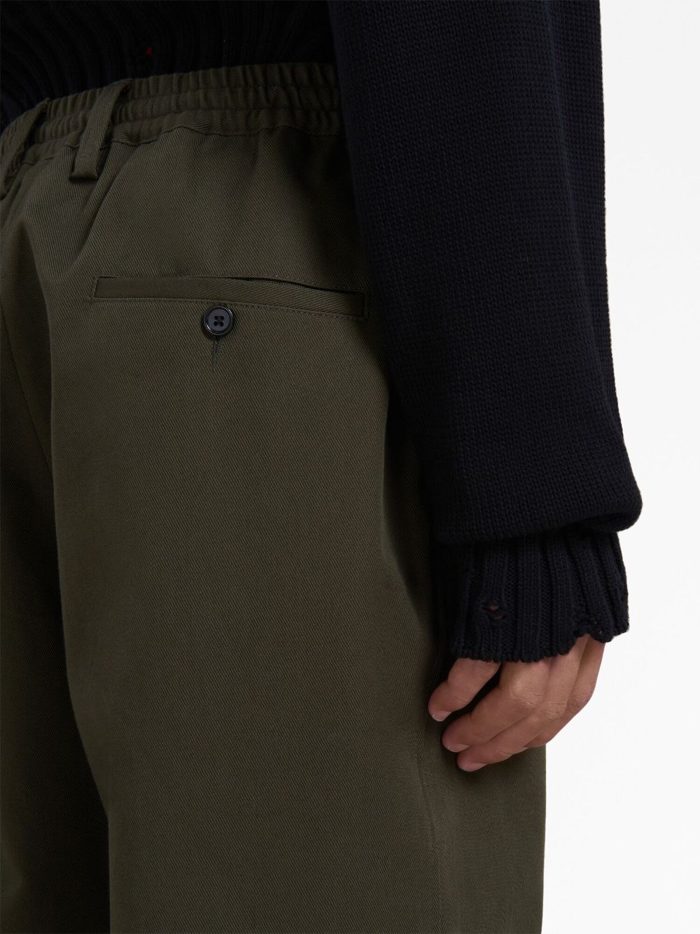 Mid-Rise Tapered-Leg Cotton Trousers - Image 6