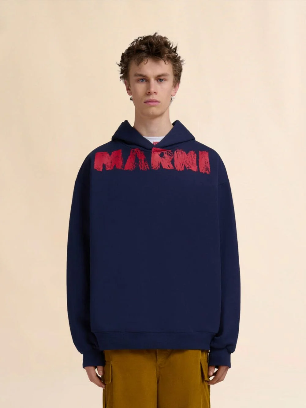 Navy Cotton Sweatshirt with Marni Print - Image 2