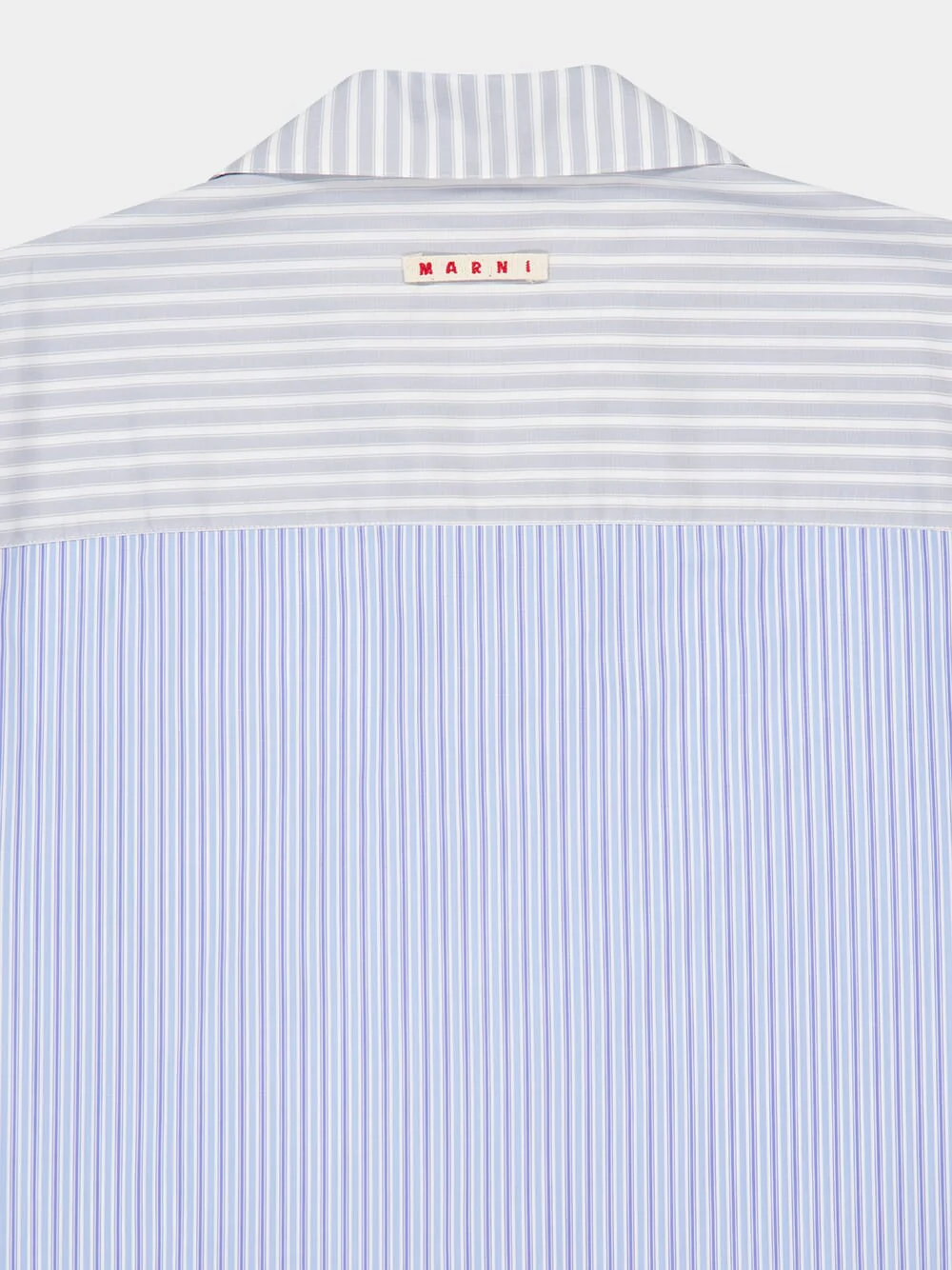 Opal Blue Striped Poplin Bowling Shirt - Image 6