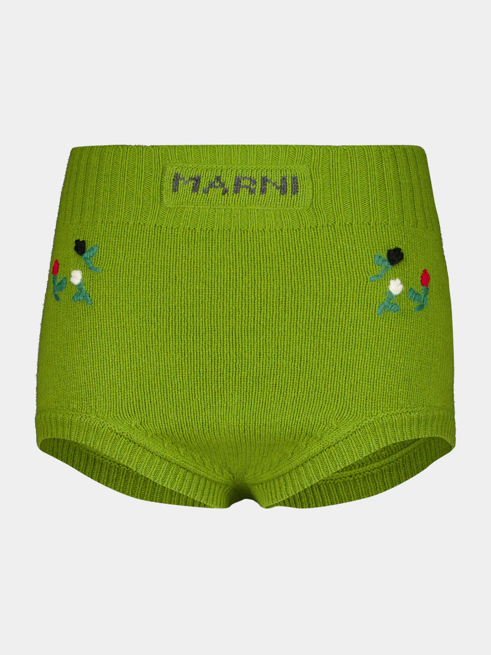 Kiwi Floral Embroidered Wool Briefs