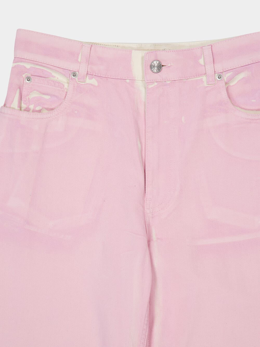 Pink Gummy Logo Patch Straight-Leg Jeans - Image 3
