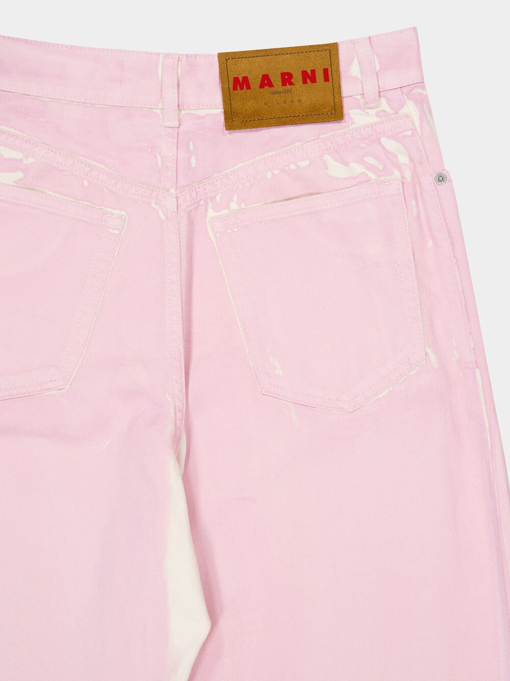 Pink Gummy Logo Patch Straight-Leg Jeans - Image 4