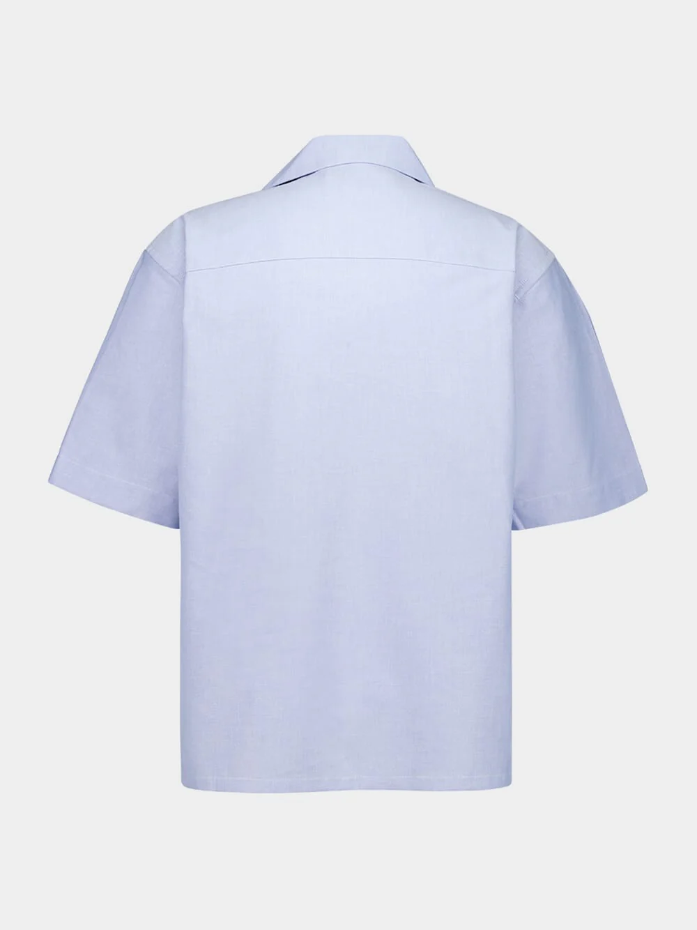 Sapphire Blue Short-Sleeve Cotton Shirt - Image 2