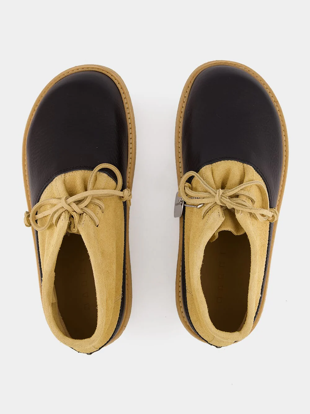 Black and Beige Leather Desert Boot - Image 4