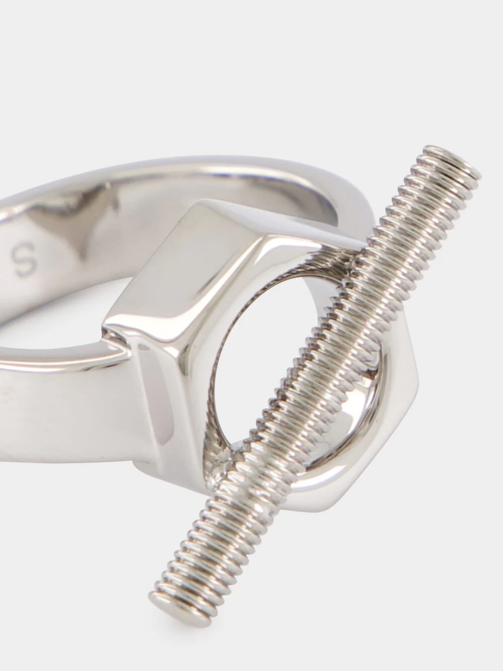 Silver Sculptural Brass Ring - Image 3
