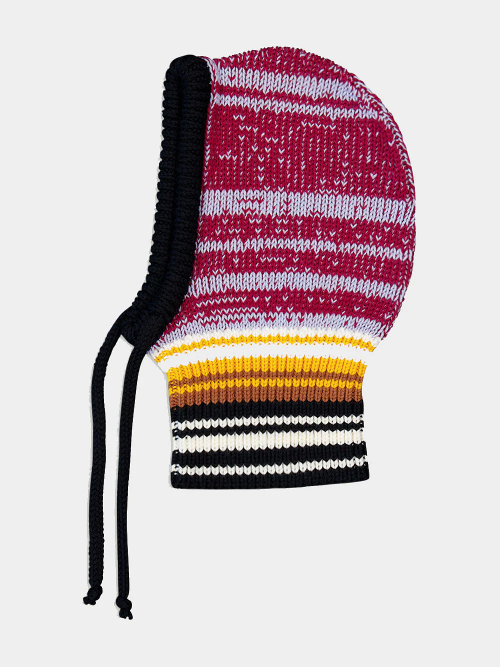 Striped Ribbed-Knit Balaclava - Image 2