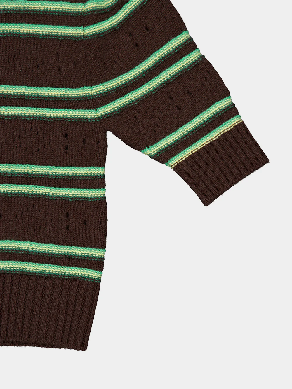 Brown Cashmere Openwork Sweater - Image 4