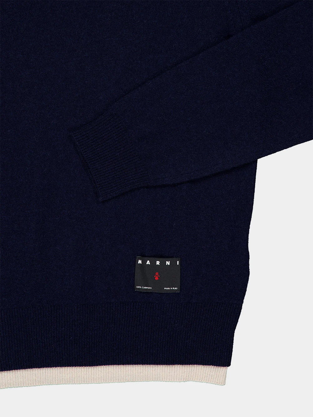 Deep Blue Layered Cashmere Jumper - Image 6