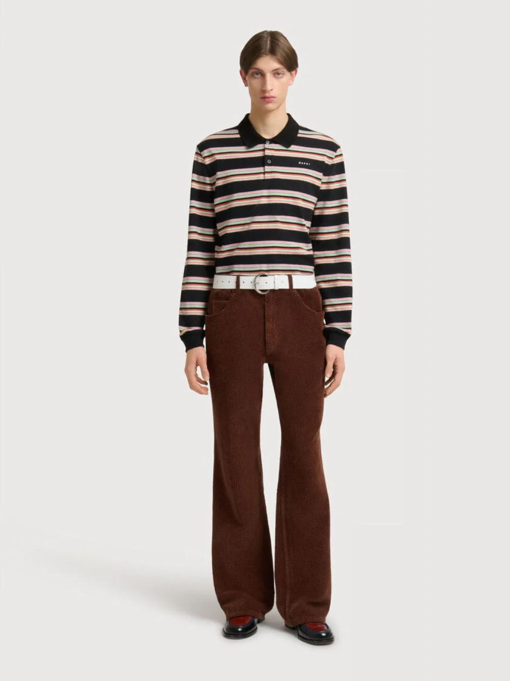 Sadelle Brown Corduroy Flared Trousers - Image 2
