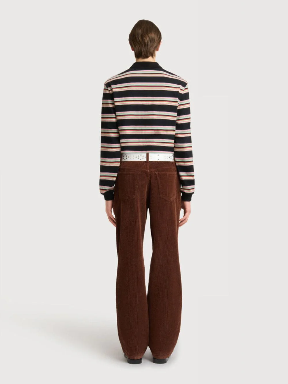 Sadelle Brown Corduroy Flared Trousers - Image 4