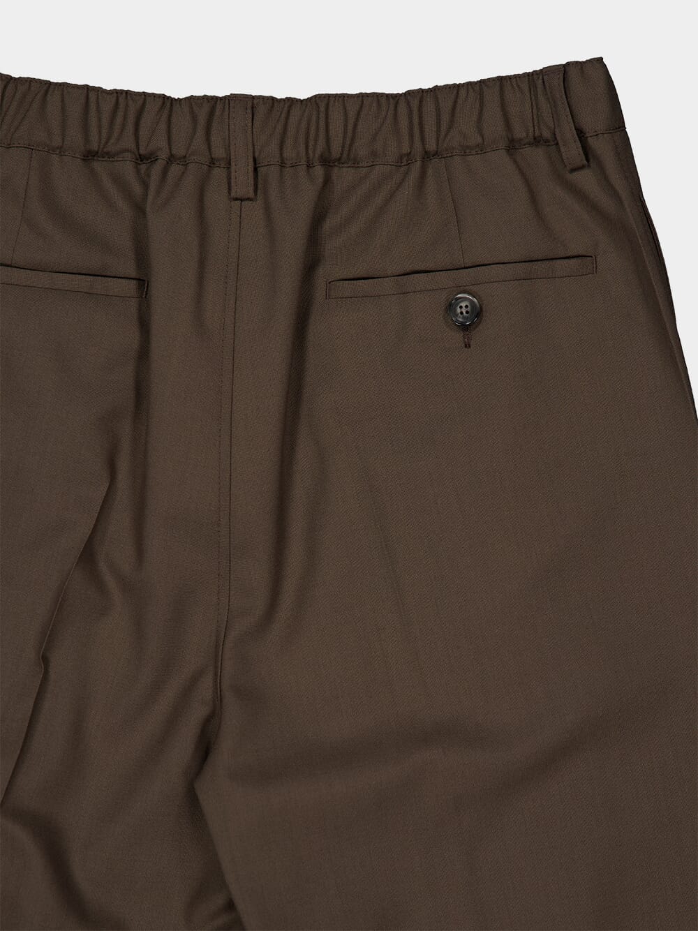 Truffle Brown Wool Wide-Leg Trousers - Image 4