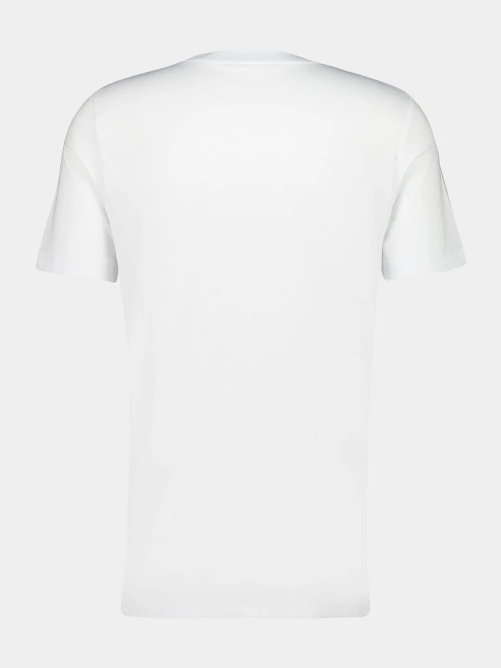 White Cotton T-Shirt with Green Logo - Image 2