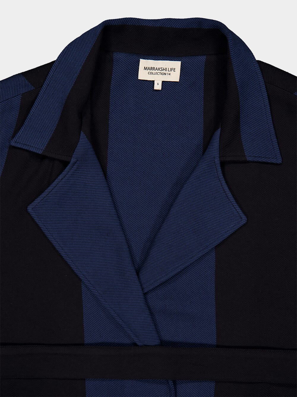 Navy Belted Coat - Image 3
