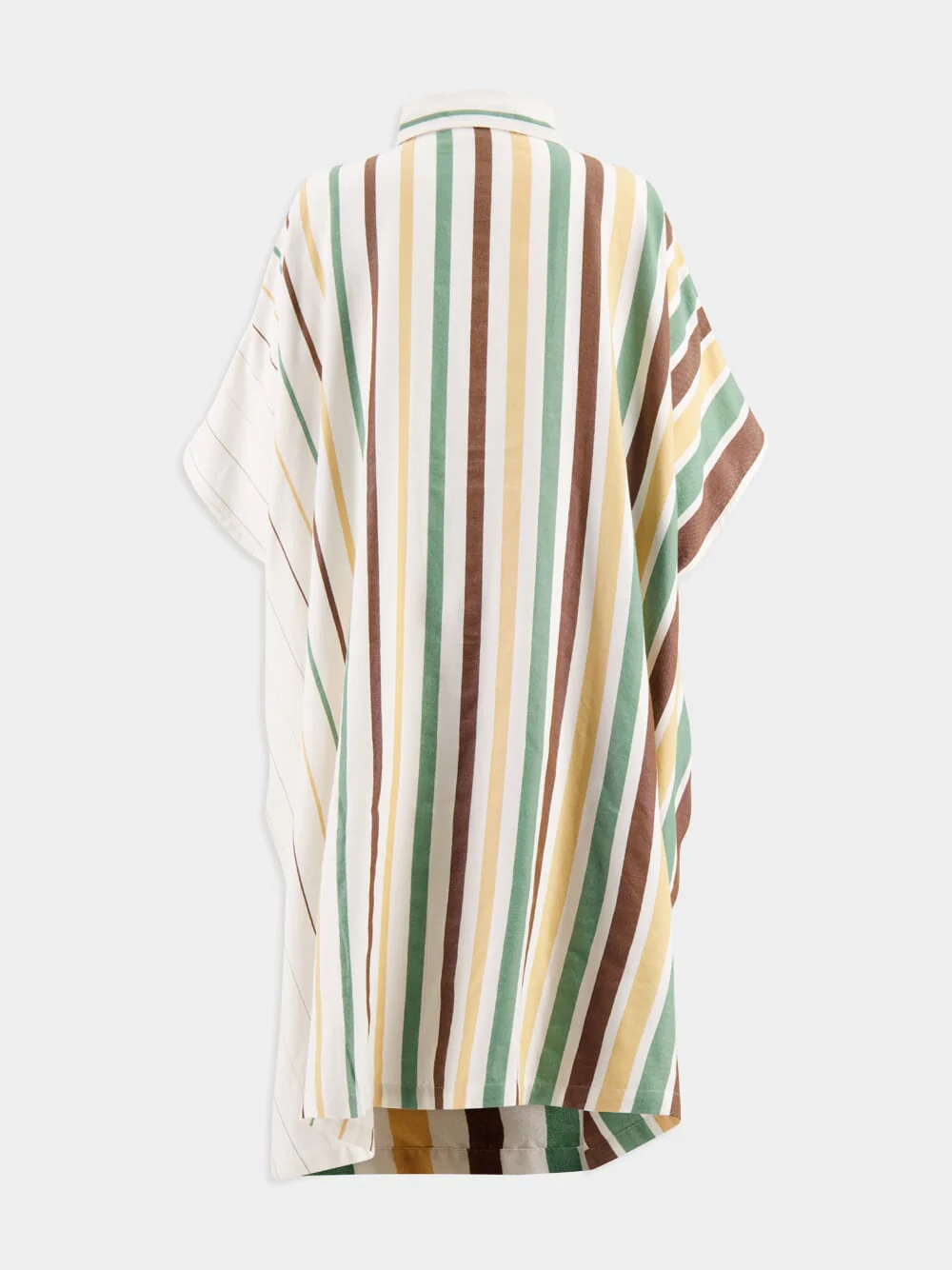 Striped Oversized Cotton Caftan Dress - Image 2